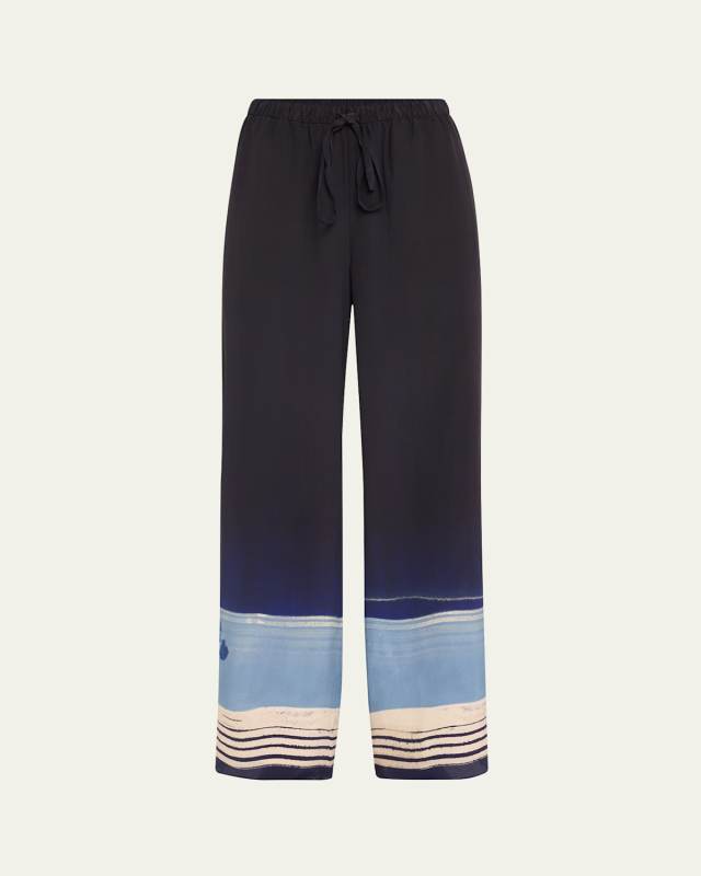 Shoreline Stripe Mariner Silk Pants